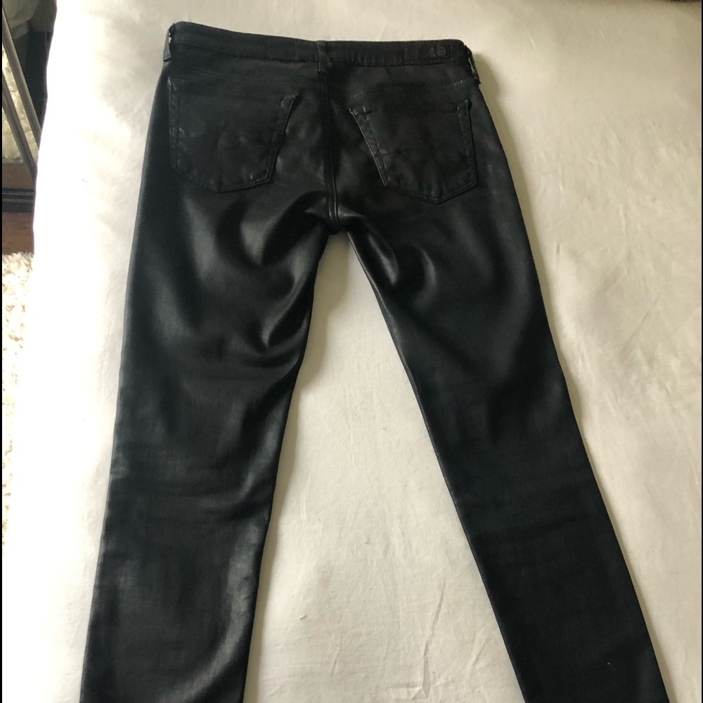 AG Black Faux Leather Pants